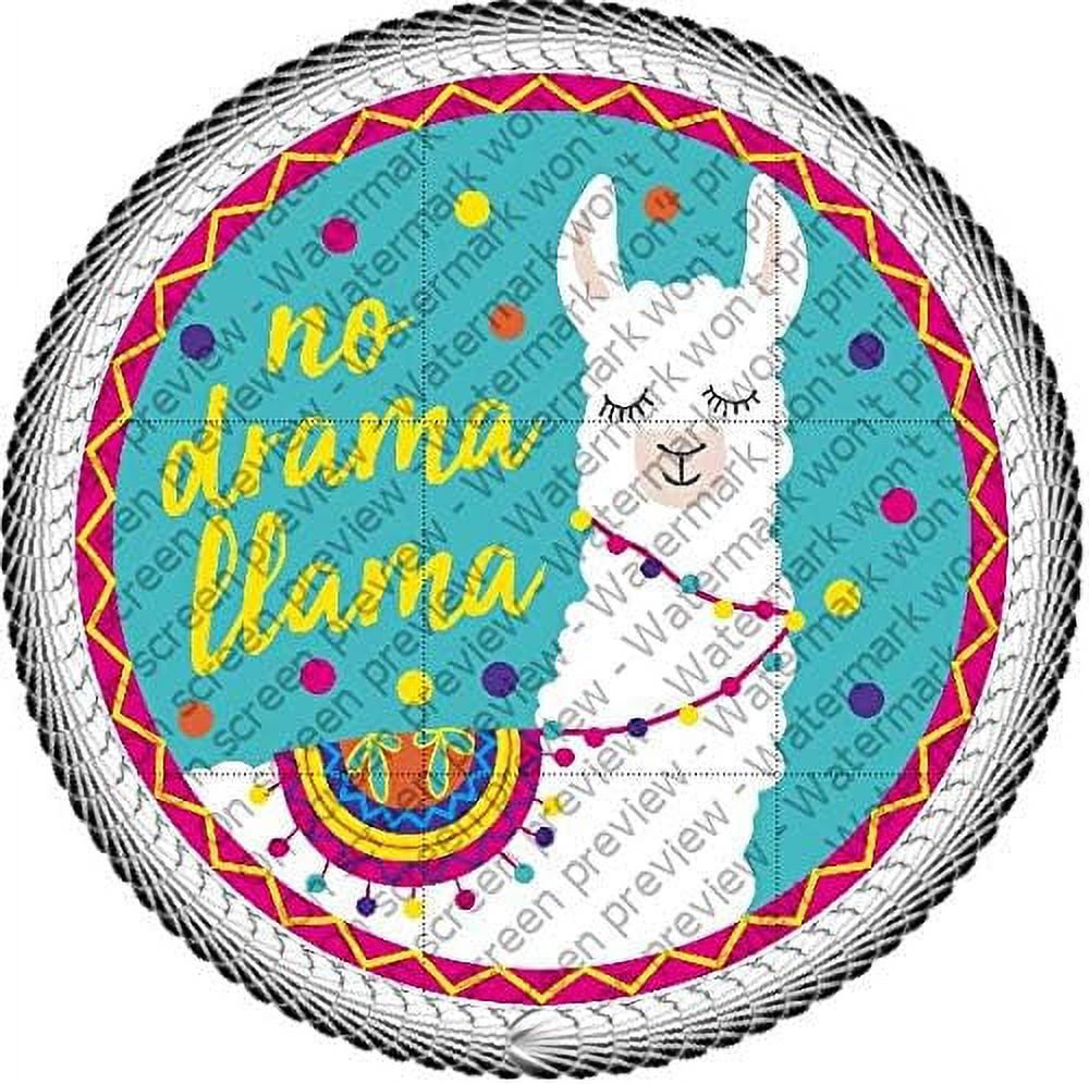 No Drama Llama Fiesta Edible Cake Topper or Cupcake Topper Decoration ...