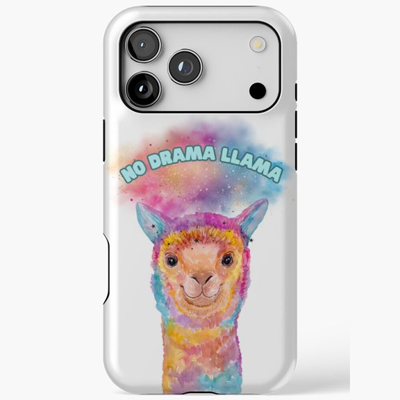 No Drama Llama Funny Meme Art Style iPhone Case 17 11 12 13 14 15 16 Pro Max