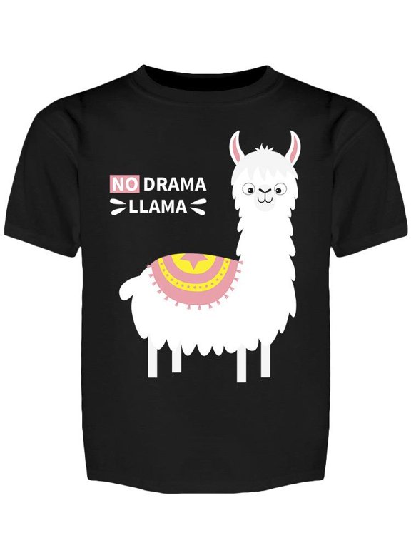 No Drama Llama Smiling Tee Girl's -Image by Shutterstock