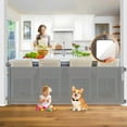thumbnail image 1 of No-Drill 100” Extra Long Baby Gates Indoor Extra Long Retractable Pet Gates for Doorways No Drilling Retractable Dog Gates for The House Outdoor Retractable Gates for Dogs with 2 Sets of Sticky Mount, 1 of 14