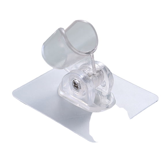 No Drill Adhesive Shower Head Holder, Adjustable Wall Mount Bracket for Handheld Shower, Clear