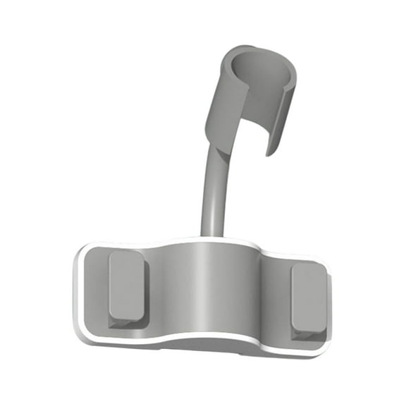 No Drill Adjustable Shower Bracket - Universal 360° Rotating Holder for Bathroom/Camping/Gym, 4.72in Plastic Shower Head Mount (Gray)