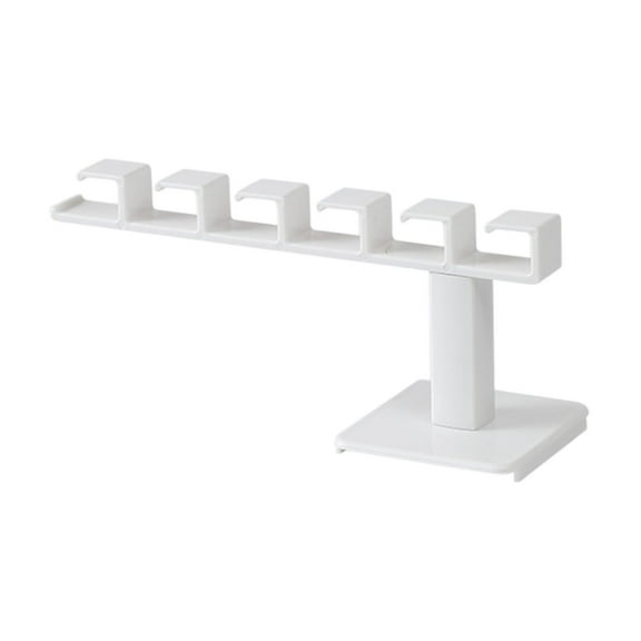 No-Drill Baseball Cap Organizer 7.87x3.15x2.8in - Space-Saving Plastic Hat Rack with Non-Slip Pads for Closet/Travel, Wall Mount Cap Holder (White)