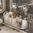 thumbnail image 1 of No-Drill Bathroom Organizer, Powerful Suction Cup Shower Storage Box & Caddy - Waterproof Corrugated Shelf for Bathroom Wall, Bathtub, Vanity(Clear), 1 of 9