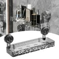 thumbnail image 1 of No-Drill Bathroom Suction Storage Box Shelf Rack, Shower Caddy Suction Cup Wall Mount Organizer with Drain Holes, shower wall organizer Clear Bathroom Shelves, 1 of 6