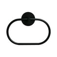 thumbnail image 1 of No-Drill Black Stainless Steel Towel Ring, Oval Wall-Mounted Towel Rack for Bathroom and Kitchen, 1 of 3