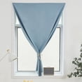 thumbnail image 1 of No Drill Blackout Curtain 47.24W x 78.74L Inch Self Adhesive Window Curtain with Tassel Tie Back for Bedroom Living Room, 1 of 6