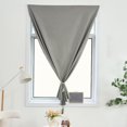 thumbnail image 1 of No Drill Blackout Curtain 47.24W x 78.74L Inch Self Adhesive Window Curtain with Tassel Tie Back for Bedroom Living Room, 1 of 6