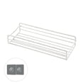 thumbnail image 1 of No-Drill Carbon Steel Wall Shelf, Multipurpose Rectangular Metal Storage Rack for Bathroom & Kitchen (Black/White), 1 of 5