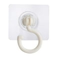 thumbnail image 1 of No-Drill Ceiling Hooks, 360° Rotating Adhesive Hooks for Hanging Plants, Curtains, and Decorations, Multipurpose Self Sticker Hook Hanger for Small Plant and Household Items, 1Pc(White,2.7x2.7"), 1 of 4