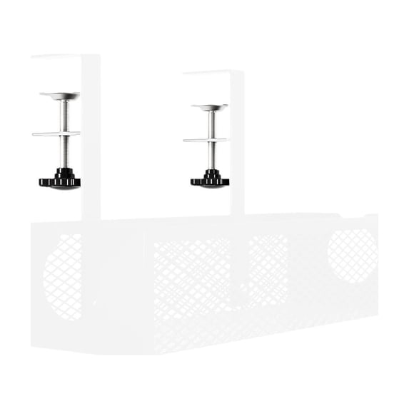 No-Drill Clamp On Under Desk Storage Basket With Cup Holder For Office And Home