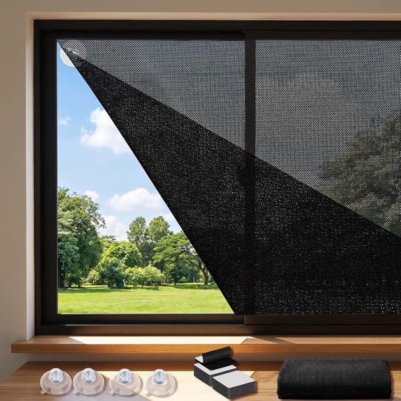 No Drill Cordless Filtering Window Shade, 39" W x 63" L