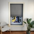 thumbnail image 1 of No Drill Cordless Pleated Window Shade Polyester Fabric Panel Drapes Easy Install Light Filtering Blinds, 1 of 3