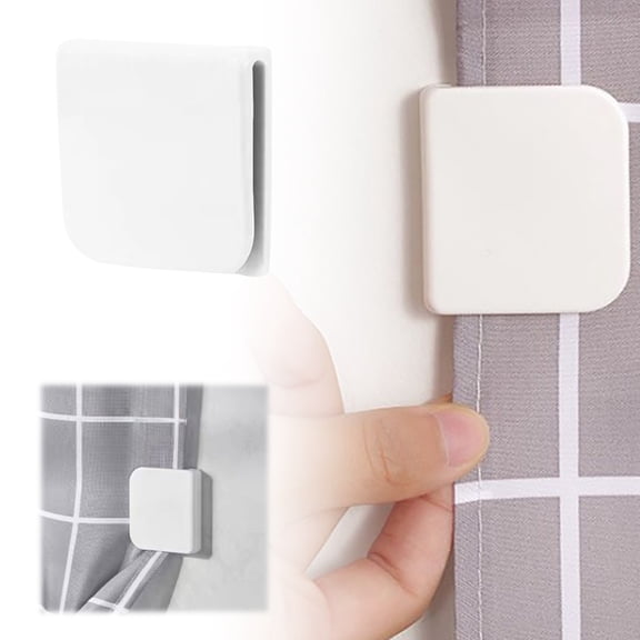 No Drill Curtain Clips Windproof Shower Window Clamps For Light Blocking Stability And Secure Hold