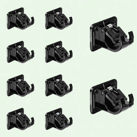 No Drill Curtain Rod Brackets, 10-Pack Self Adhesive Adjustable Curtain Hangers