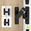 No-Drill Door Latch Lock for Bedroom and Bathroom Security Privacy Surface Mount Slide Bolt Gate Latch Home Safety Reinforcement Hardware Black