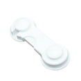 thumbnail image 1 of No Drill Door Lock, Door Safety Lock, 4 in Overall, Durable Polymer, Accidental Pinch Avoidance, Indoor Nursery Use, Solid White, 1 Pc, 1 of 8