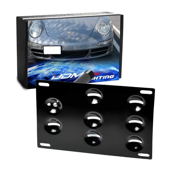 No Drill Front Bumper Tow Hook License Plate Mounting Bracket Adapter Kit For 1994-2011 Porsche 911 924, 1997-2004 Boxster