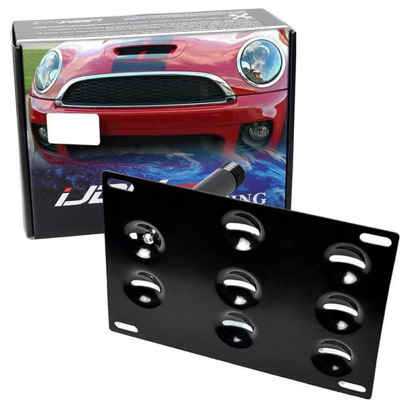 No Drill Front Bumper Tow Hook License Plate Mounting Bracket Adapter Kit For 2002-2014 Mini Cooper R50 R52 R53 R55 R56 R57 R58 R59