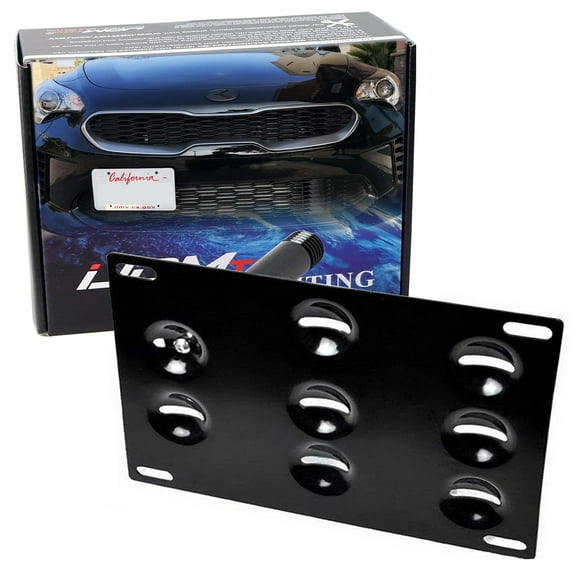 No Drill Front Bumper Tow Hook License Plate Mounting Bracket Adapter Kit For 2018-up Kia Stinger