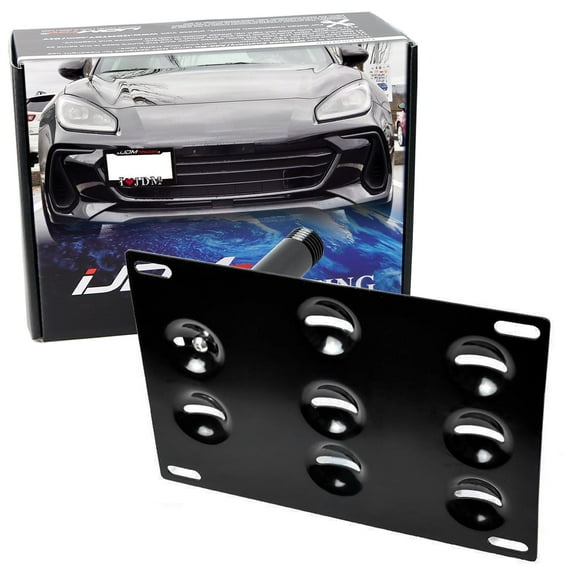 No Drill Front Bumper Tow Hook License Plate Mounting Bracket Adapter Kit For Subaru 2022-up BRZ, For Toyota 2022-up GR86