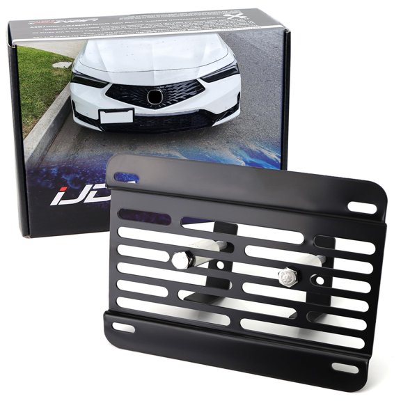 No Drill Front Grille Mesh Mount License Plate Relocator Kit For Acura 2023-up Integra w/Diamond Shape Lower Bumper Grill Mesh/Insert