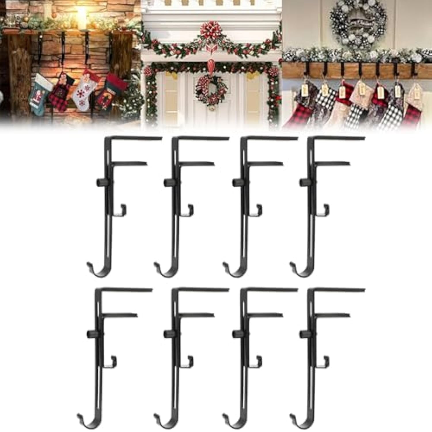 No Drill Garland Hanger, Mantle Garland Hanger, Stocking Holders for