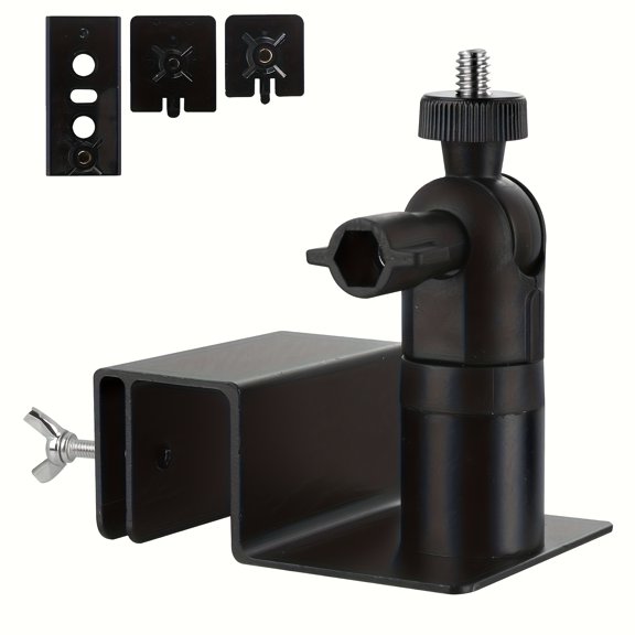 No-Drill Gutter Mount Bracket for Security Camera and Solar Panel - Sturdy Durable Multi-Angle Adjustable Outdoor Mount, Versatile Positioning, Easy Installation Hardware, Compact Heavy