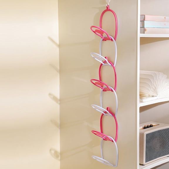 No-Drill Hanging Coat and Hat Rack 6-Piece Set, Durable ABS Plastic Vertical Closet Organizer Hooks, Wall-Mounted Space-Saving Modular Storage Hangers for Caps, Scarves, and Bags