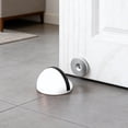 thumbnail image 1 of No-Drill Door Stopper - Stainless Steel & Rubber Floor Mount for Bedroom & Living Room, 1 of 4