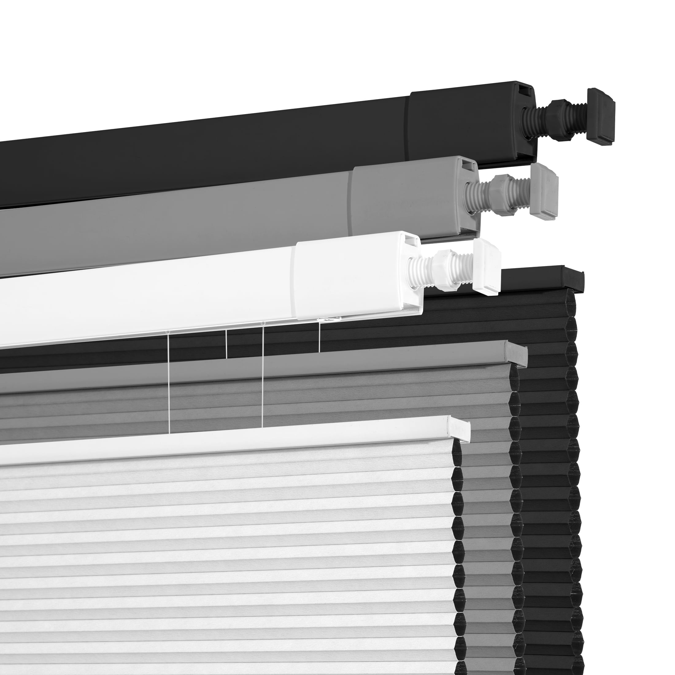 ZimJAHO No Drill No Tools Cellular Shades Cordless Top Down Bottom Up Honeycomb Blinds Blackout Window Blinds Easy to Install, Blackout-White, 38"W x 64"H