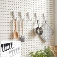 thumbnail image 1 of No-Drill Pegboard Hooks 5-Pack | Plastic Movable Storage Hooks | White & Black | 5.8cm Durable Organizer Accessories for Headphones, Tools, Stationery Wall-Mountable, 1 of 6