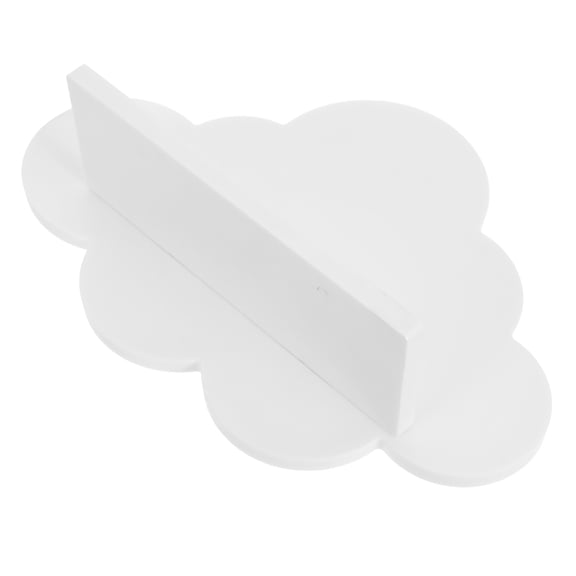 No Drill Plastic Floating Cloud Shelf White Wall Mounted Storage for Plants Figurines