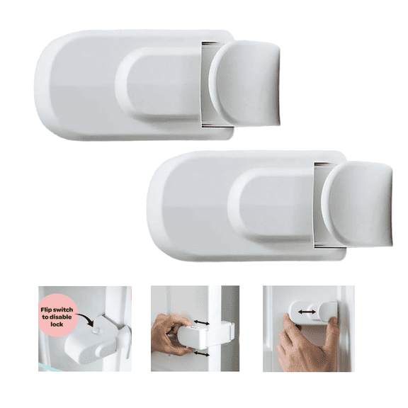 No Drill Proof Door Lock, Snap-On Safety Latch for Interior Doors and Home Protection