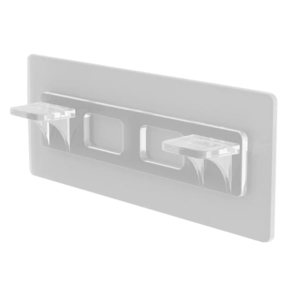 No-Drill Punch Free Shelf Support Peg, Durable Self Adhesive Support Shelf Bracket Holders, Strong Load Bearing for Shelves Kitchen Cabinet Book Closet, 1Pc, Easy to Install(Clear,4.7x1.5")