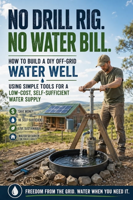No Drill Rig. No Water Bill.: How to Build a DIY Off-Grid Water Well ...
