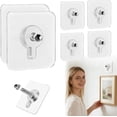 thumbnail image 1 of No-Drill Screw Stickers, 2026 Upgraded Reusable Drill Free Adhesive Hooks, Removable Nail Free Wall Hangers, Picture Hangers Without Nails for Wall Mount, Bathroom, Home, Kitchen, Office, 1 of 7
