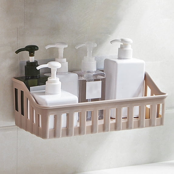 No-Drill Shower Caddy with Adjustable Hooks,Bathroom Storage Shelf for Shampoo Conditioner and Soap,Space-Saving Hanging Organizer for Toiletries,Rust-Resistant Plastic Shower Organizer
