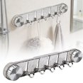 thumbnail image 1 of No Drill Strong Suction Cup Hooks Acrylic Shower Towel Holder Bathroom Kitchen, 1 of 8