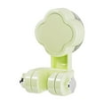 thumbnail image 1 of No-Drill Suction Cup Shower Head Holder | Adjustable Shower Bracket with 2 Hooks | Cream Color Plastic Bathroom Organizer for Renters & Household Use, 1 of 6