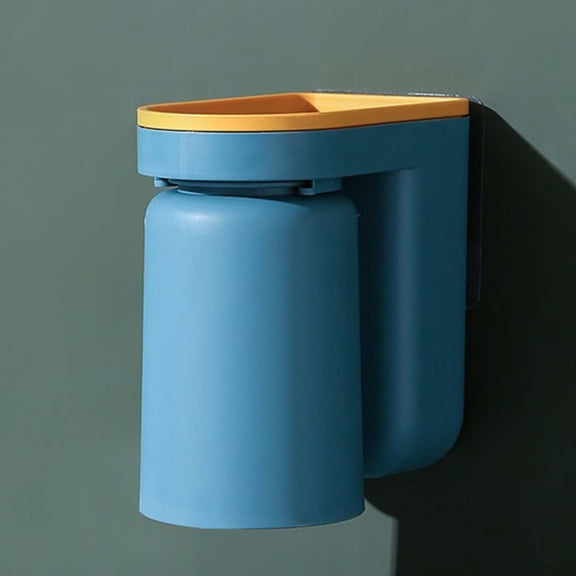 No-Drill Toothbrush Holder and Cup Set, Wall Mount Organizer with Drain Holes, 4-in-1 Bathroom Storag