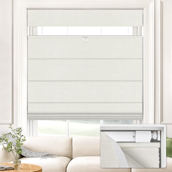 No Drill Top Down Bottom Up Roman Shades 23*64in