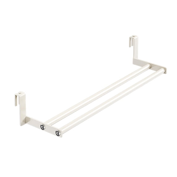 No Drill Towel Rail Heated Radiator Shelf Hanging Space Saving 2 Bar Rustproof Design White Bathroom Organizer Drying Rack