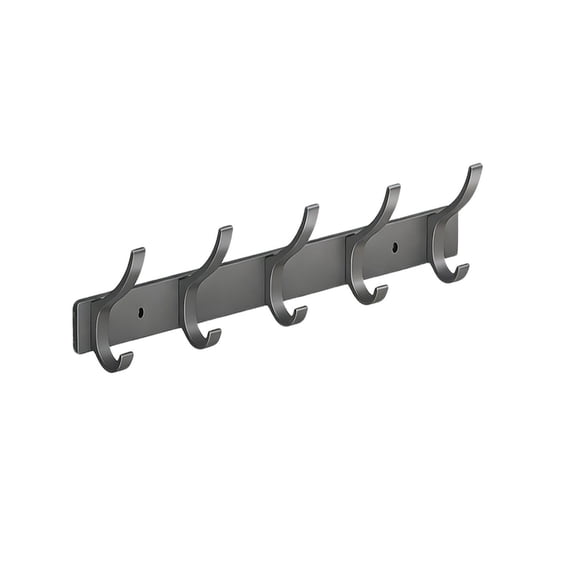 No Drill Wall Hooks Heavy Duty Adhesive Wall Hook for Clothes Coats Hats Towels, Damage Free Wall Mounted Hook for Door Bathroom Closet, 1 Pack
