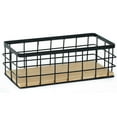 thumbnail image 1 of No Drill Wall Mounted Basket, Adhesive Metal Wire Basket, Under Shelf Kitchen Storage, Organizer for Pantry Bathroom(Black), 1 of 4