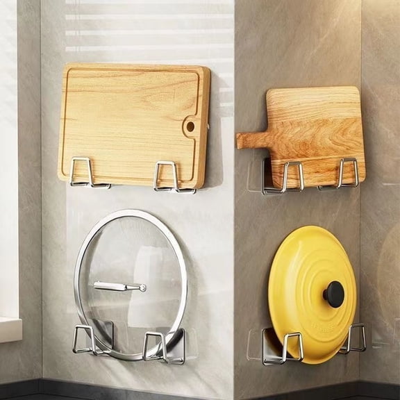 No Drill Wall Mounted Kitchen Hook Sponge Rack Heavy Duty Sink Organizer Multifunctional Storage Holder(One Size,Silver)