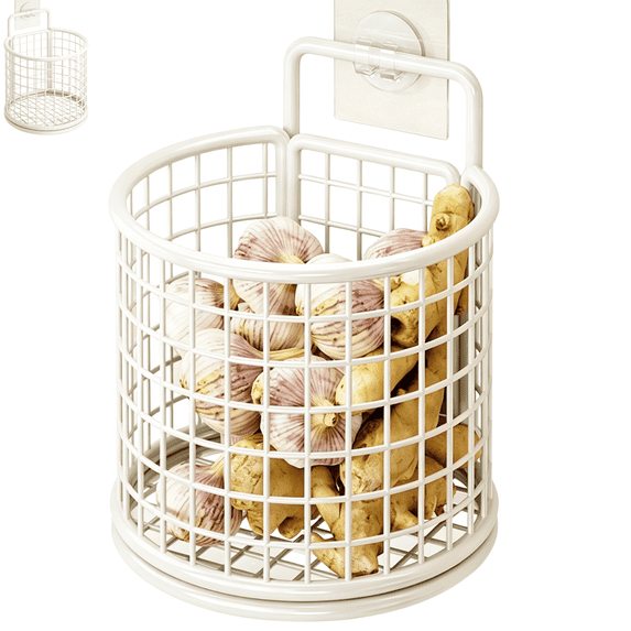 Cable Racks Boiler No-Drill Wall Mounted Metal Mesh Kitchen Basket Rack Adhesive Hanging ...