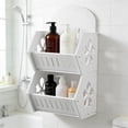 thumbnail image 1 of No-Drill Wall Mounted Wooden Storage Shelf for Bathroom Kitchen and Bedroom Organization, 1 of 6