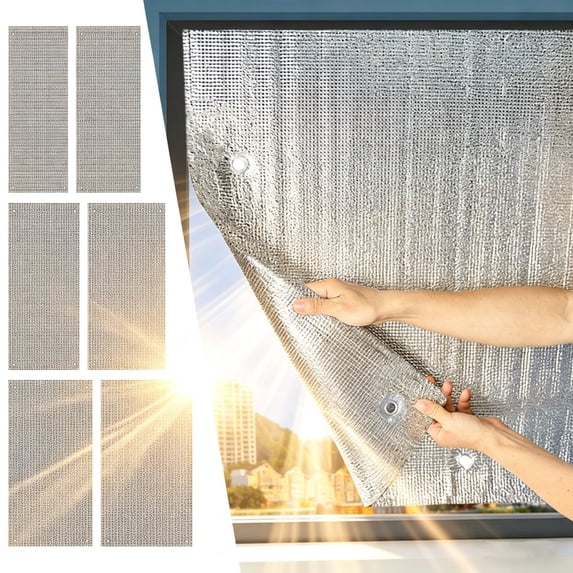 No Drill Window Shade, Silver Suction Cup Sun Block Cover, 39 x 24 In, Style D