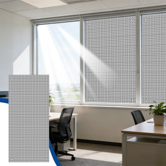 No-Drill Window Sun Shade, Heat Insulation Reflective Film, Portable Roller Shade for Home Office Car, 1 Count